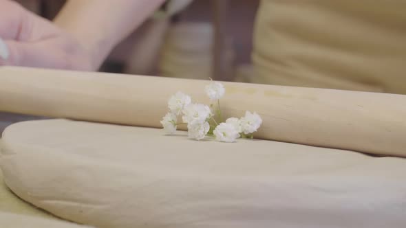 Floral Print on Raw Clay alt