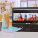 Laptop with Family Having Virtual Birthday Party - VideoHive Item for Sale