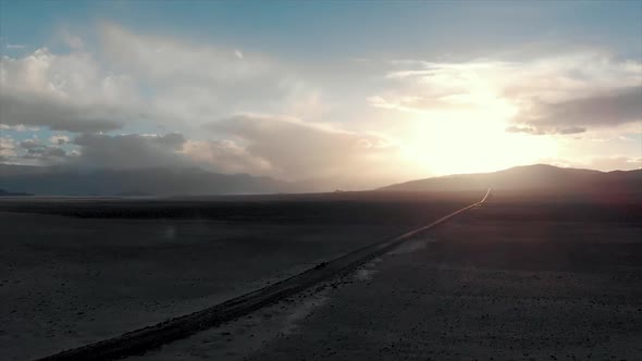 Aerial View Karakul Lake Tajikistan alt