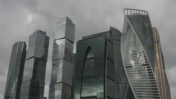 The complex of buildings of Moscow-city in Moscow alt