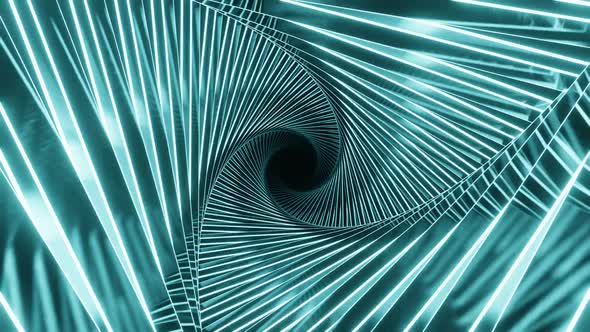 Abstract vj triangle tunnel looped background