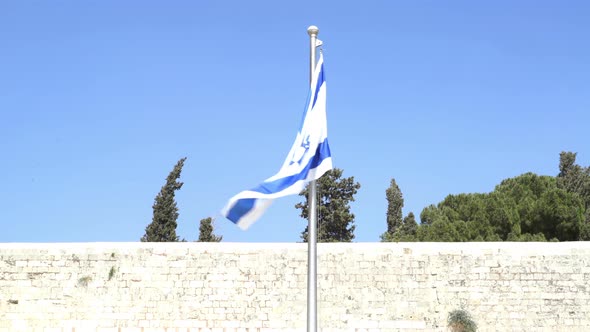 Israel Flag at Western Wall.