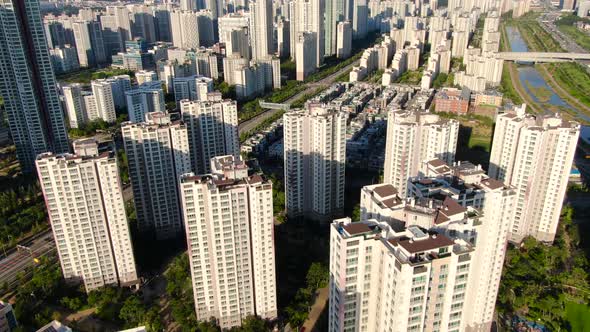 Incheon Cheongna International City Apartment Aerial View