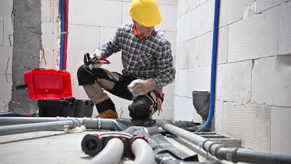 Heat Recovery Recuperation System Installation by Professional HVAC Worker alt