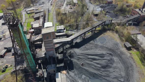 Aerial Flight Over the Coal Mine alt