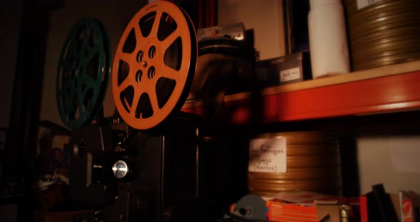 Old 16 Mm Film Projector Running