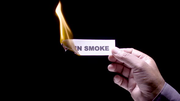 Paper Burning Up In Smoke
