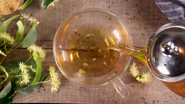 Herbal linden flower tea