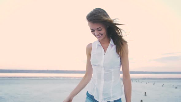 Asian Muslim Woman Wearing Medical Mask Prevent Dust Infection Virus Walking Supermaket alt