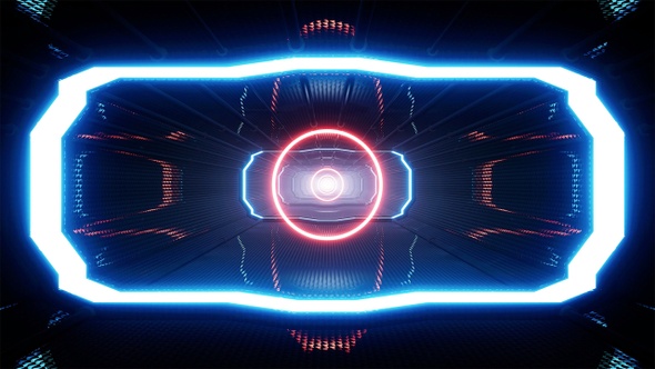 Red Circle Light Sci Fi Space Tunnel alt