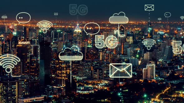 Smart Digital City and Globalization Abstract Graphic Showing Connection Network alt