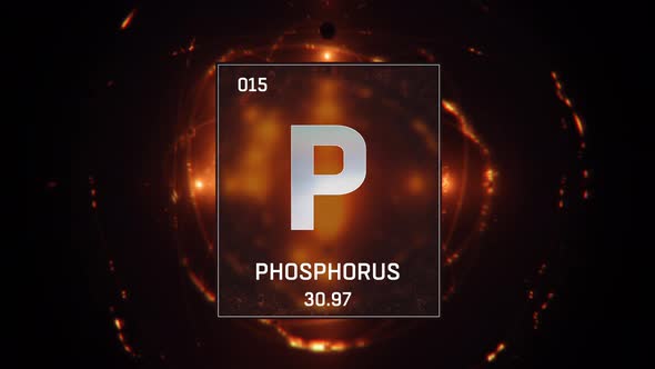 Phosphorus As Element 15 Of The Periodic Table On Golden Background
