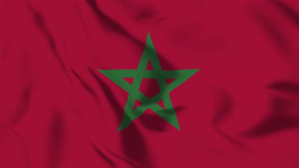 4K Morocco Flag - Loopable