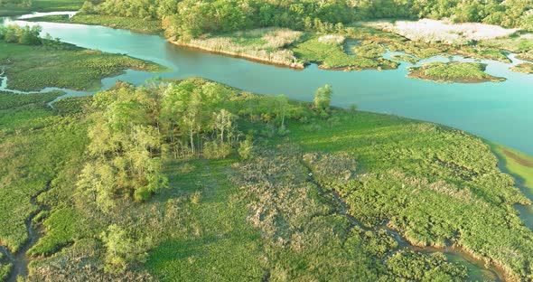 The Aerial Overhead of the Confluence of the Blue Rivers alt