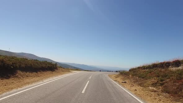 driving on an asphalt road. Travel and tourism alt