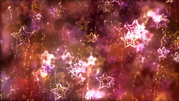 Red Christmas Stars Background 