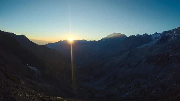 Timelapse of sunset in the Alps