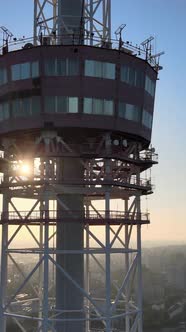 TV Tower in the Morning at Dawn in Kyiv Ukraine alt