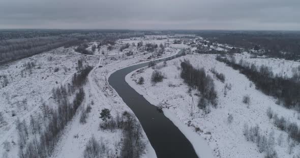 Winter River Landscape alt