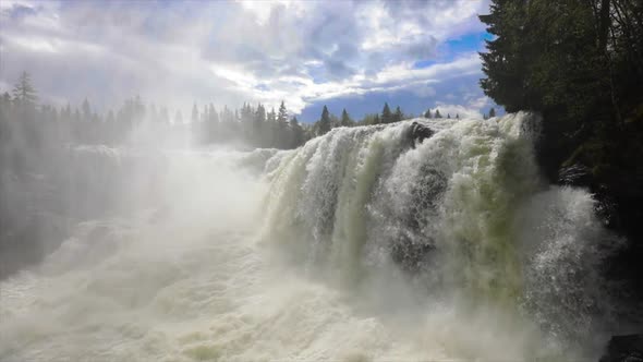 Ristafallet Waterfall in the Western Part of Jamtland alt
