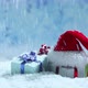 Santa hat and gifts in snow - VideoHive Item for Sale
