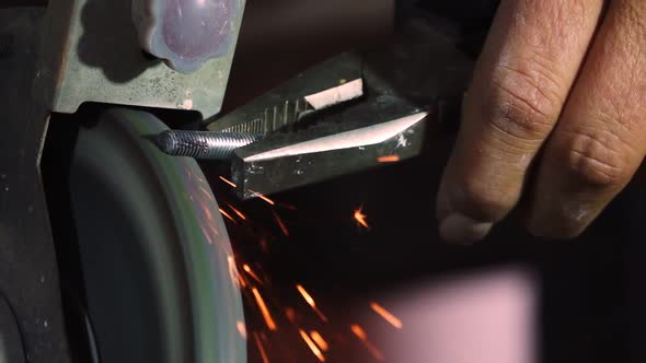 Sparks From Metal Grinder  alt