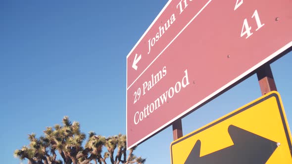 Crossroad Sign Road Intersection California USA