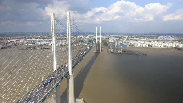 Full Suspension Bridge View with Traffic alt
