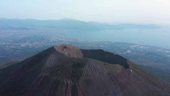 Vesuvio Aerial View At Sunset alt