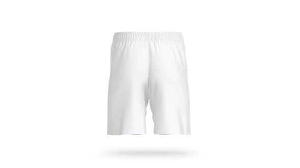 Blank white soccer shorts mock up, looped rotation, Motion Graphics