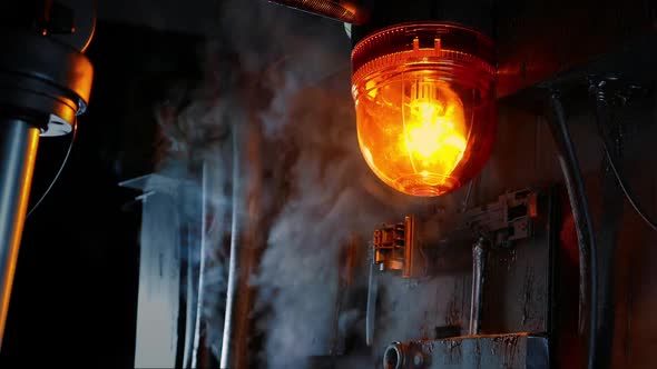 Machinery Releasing Steam With Flashing Light alt