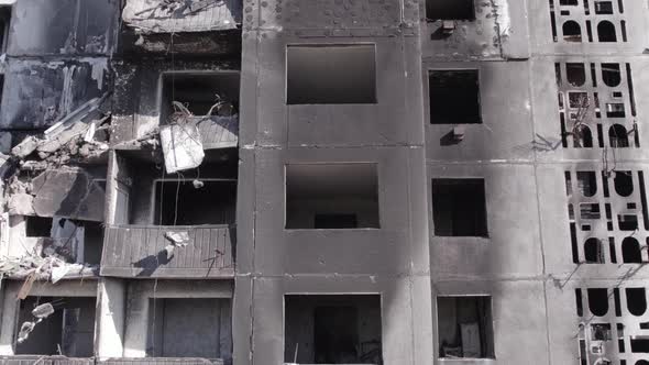 War in Ukraine  Destroyed Building in Borodyanka Bucha District alt