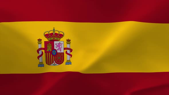 Spain Waving Flag Animation 4K Moving Wallpaper Background alt