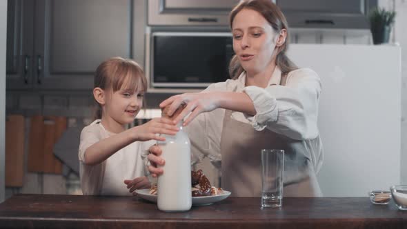 Eating Homemade Pretzels At Home alt