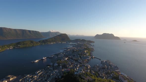 Alesund Flight Over Aksla Forward