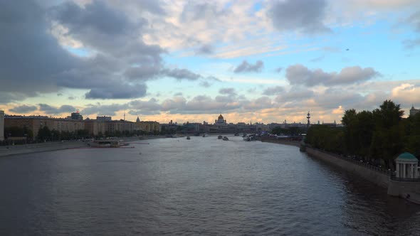 Evening Sky over Moscow River