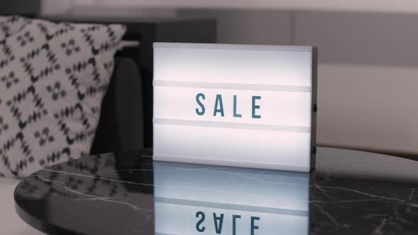 Sale Letter Lightbox White