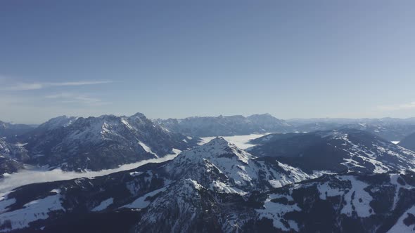 Aerial view of Italian Alps, Italy. alt