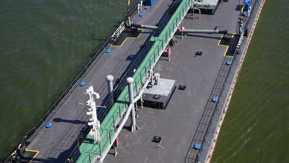 grey deck of oil tanker alt