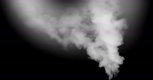 White Billowing Smoke With Dispersion