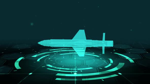 HUD The futuristic 3D sci-fi Rocket alt