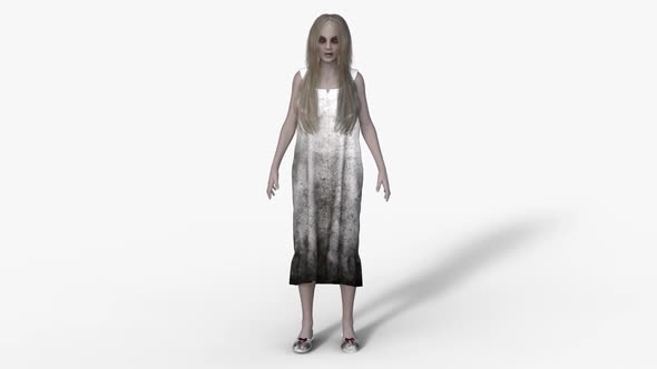 Horror Girl in Nightgown Idle