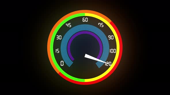 Abstract Speedometer High Speed Animation