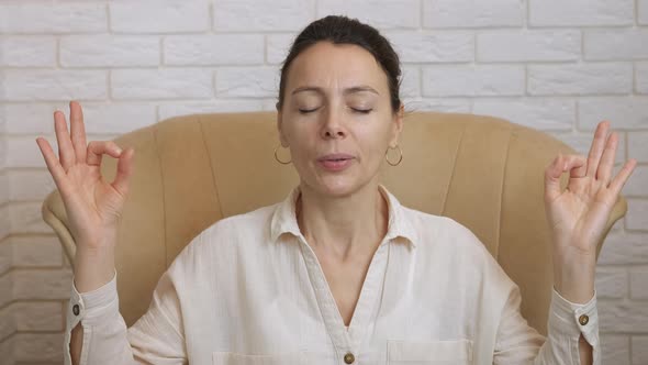 Female Dreaming Inhaling Indoor alt