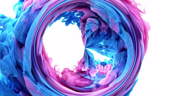 Violet and Pink Color Fluid Art Painting Footage Trendy Acrylic Texture with Colorful Waves alt