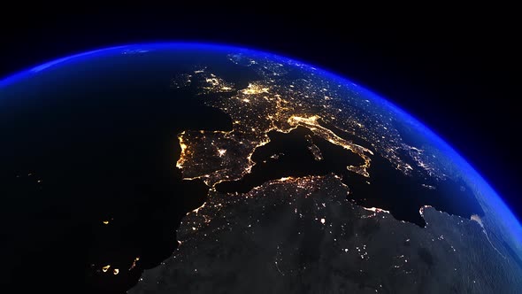 Earth Night Europe