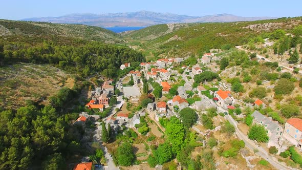 Aerial view of the village of Dol alt