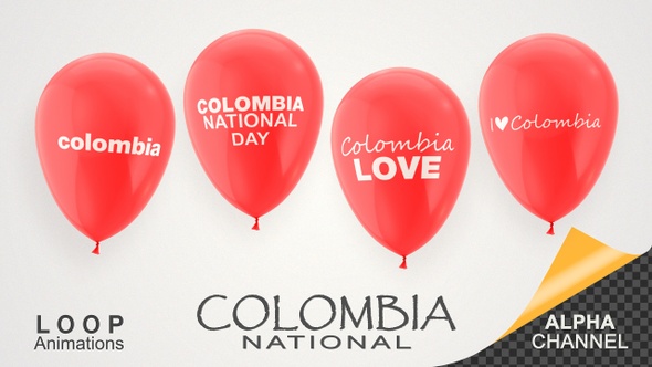 Colombia National Day Celebration Balloons