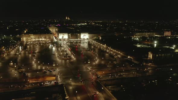 Aerial View of Place De La Concorde with Luxor Obelisk alt