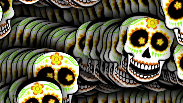 Crazy mexican skulls for Halloween event